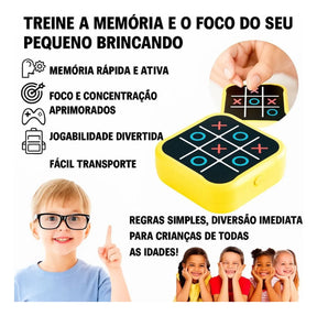 PROMOÇÃO - Tic Tac Toe - Jogo da Velha Eletrônico 3 em 1 – Diversão Inteligente para Crianças e Adultos!